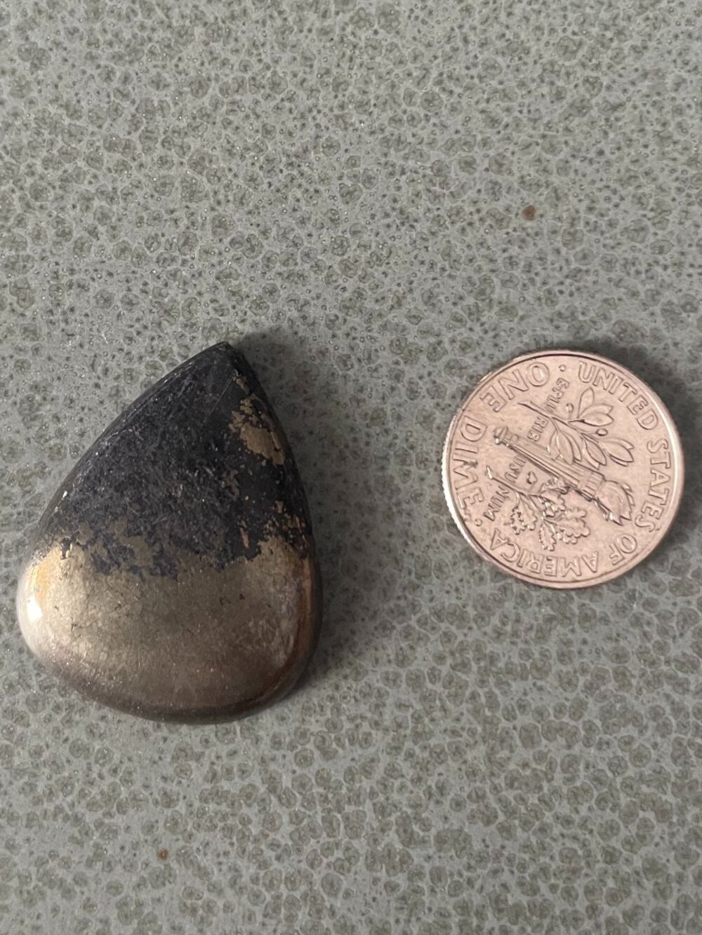 Apache Gold Metallic Teardrop Cabochon